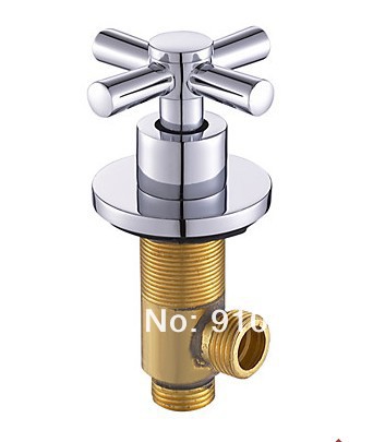 Basin faucet brass chrome bathroom faucet sink mixer tap wall mout cross head double handles