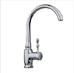 Chrome Finish Solid Brass Kitchen Faucet