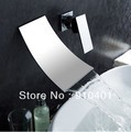 Classic Big Waterfall Solid Brass Bathroom Basin Faucet Wall mount Sink Mixer Tap RZ-034
