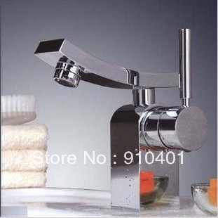 Classic NEW Chrome Brass Bathroom Faucet Single Lever Basin Faucet Sink Mixer Hot &cold Tap