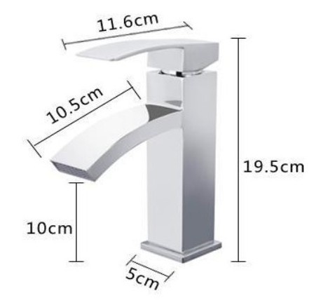 Contemporary Wide Spout Polished Brass Chrome  Basin Mixer Vanity Tap Waterfall Bathroom Faucet Single Handle