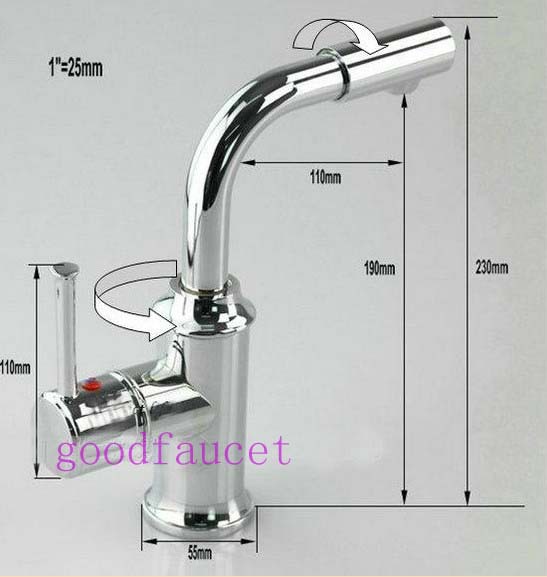 Discount bathroom basin faucet single handle deck mount polish chrome mixer vessel sink brass basin tap faucet
