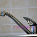 Wholesale And Retail NEW Deck mounted Long Swivel Spout Kitchen Faucet Sink Vessel Mixer Tap Chrome Finish