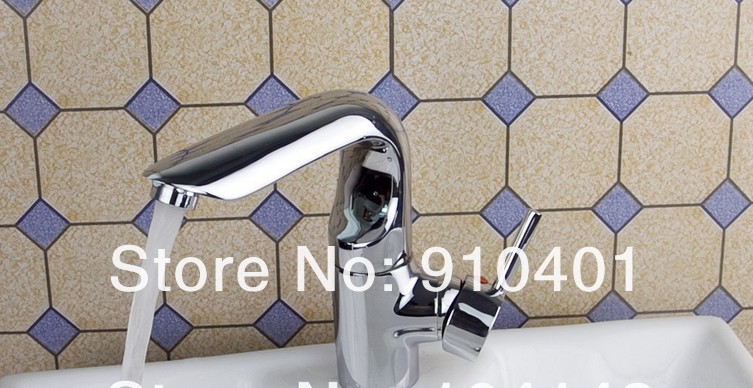 Wholesale And Retail Promotion Chrome Brass Bathroom Basin Faucet Hot Cold Sink Mixer Tap Swivel Spout Faucet