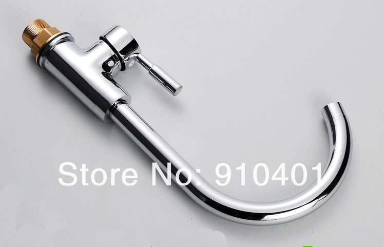 Wholesale And Retail Promotion Chrome Brass Kitchen Faucet Single Handle Vessel Sink Mixer Tap Swivel Spout Chrome