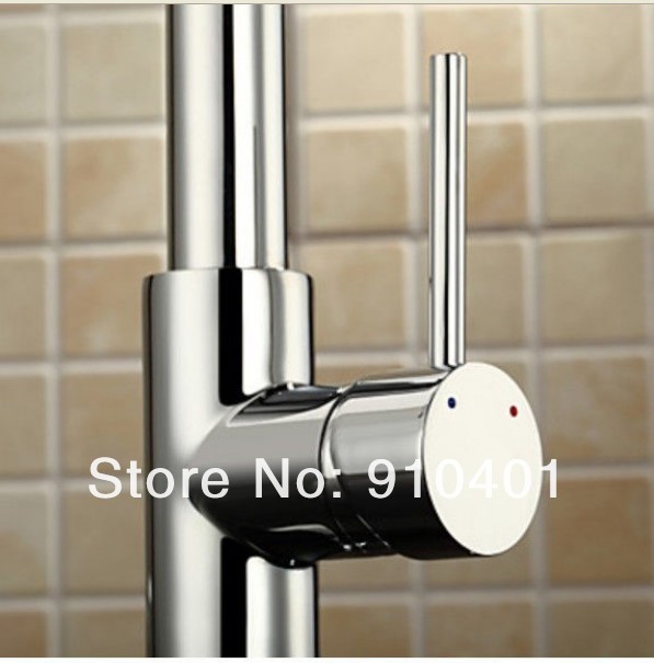 Wholesale And Retail Promotion Chrome Brass Spring Kitchen Faucet Pull Down Swivel Spout Vessel Sink Mixer Tap
