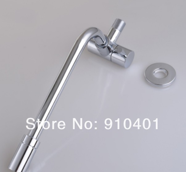 Wholesale And Retail Promotion Chrome Brass Wall Mounted Kitchen Faucet Swivel Spout Single Handle Mixer Tap
