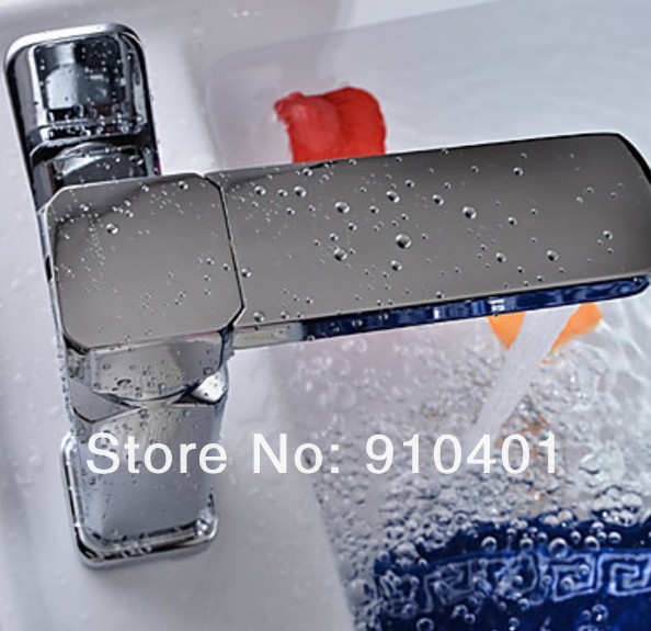 Wholesale And Retail Promotion Classic Chrome Brass Rotatable Basin Mixer Tap Single Hole Vessel Basin faucet