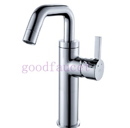 Wholesale And Retail Promotion  Classic Solid One Handle Brass Bathroom Basin Faucet Chrome Finished Mixer Tap
