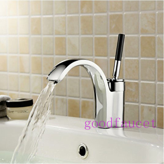 Wholesale And Retail Promotion Contemporary Chrome Brass Single Handle Centerset Bathroom Sink Faucet Mixer Tap