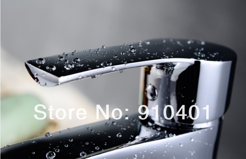 Wholesale And Retail Promotion Deck Mounted Bathroom Basin Faucet Single Handle Vessel Sink Mixer Tap Chrome