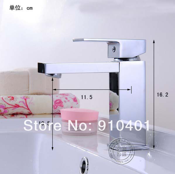 Wholesale And Retail Promotion  Deck Mounted Chrome Brass Bathroom Basin Faucet Single Handle Vanity Mixer Tap