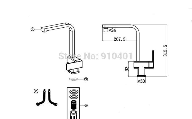 Wholesale And Retail Promotion Deck Mounted Modern Kitchen Faucet Swivel Spout Vessel Sink Mixer Tap One Handle