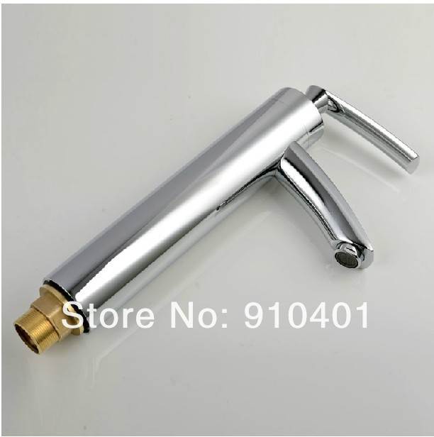 Wholesale And Retail Promotion Deck Mounted Tall Style Bathroom Basin Faucet Single Lever Sink Mixer Tap Chrome