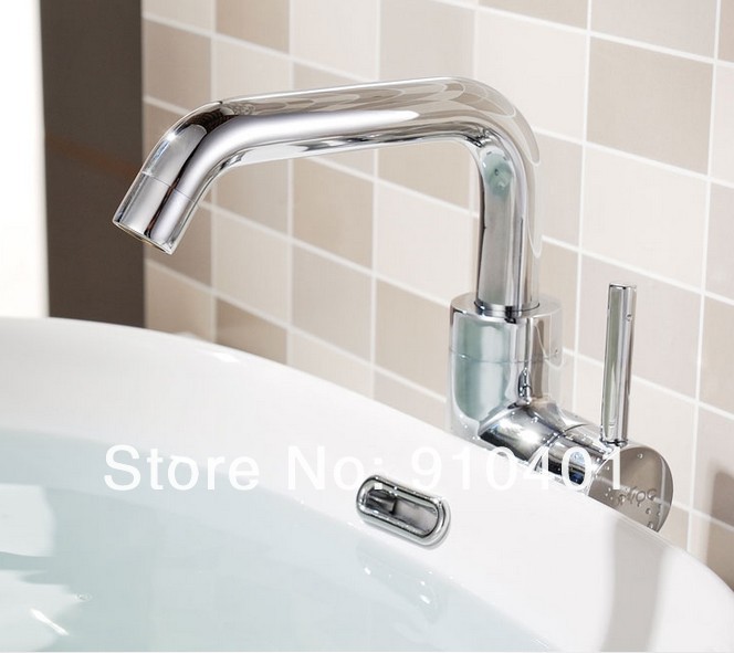 Wholesale And Retail Promotion Elegant Polished Chrome Brass Bathroom Basin Faucet Single Lever Sink Mixer Tap
