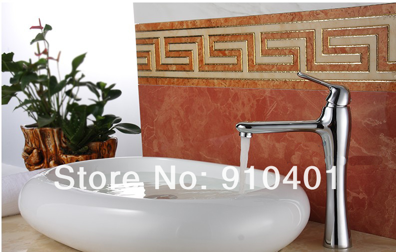 Wholesale And Retail Promotion Euro Style Deck Mount Bathroom Basin Faucet Single Handle Sink Mixer Tap Chrome