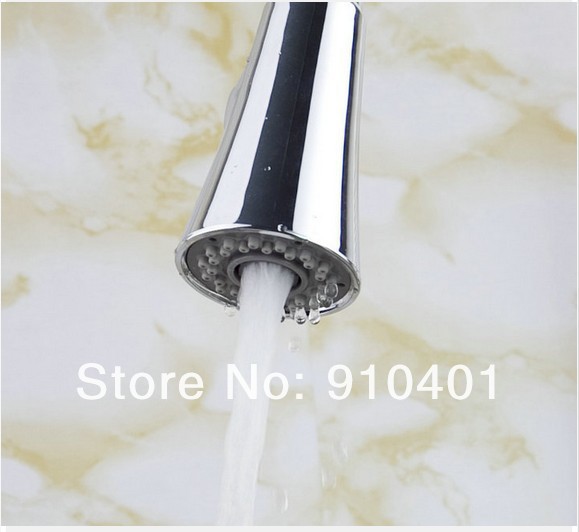 Wholesale And Retail Promotion Luxury Polished Chrome Brass Pull Out Kitchen Faucet Dual Sprayer Sink Mixer Tap