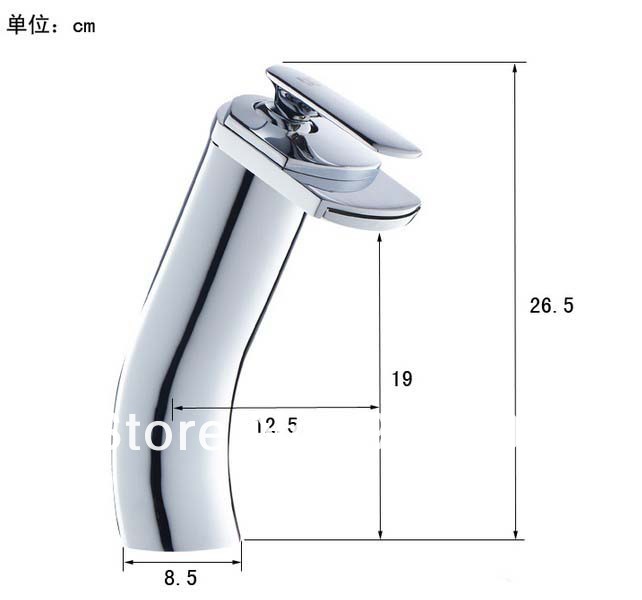 Wholesale And Retail Promotion Luxury Tall Style Waterfall Bathroom Basin Faucet Single Handle Sink Mixer Tap