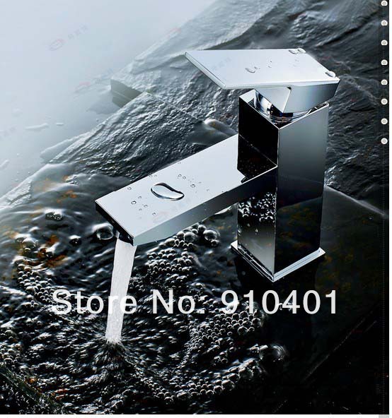 Wholesale And Retail Promotion Modern Square Bathroom Basin Faucet Single Handle Vanity Sink Mixer Tap Chrome