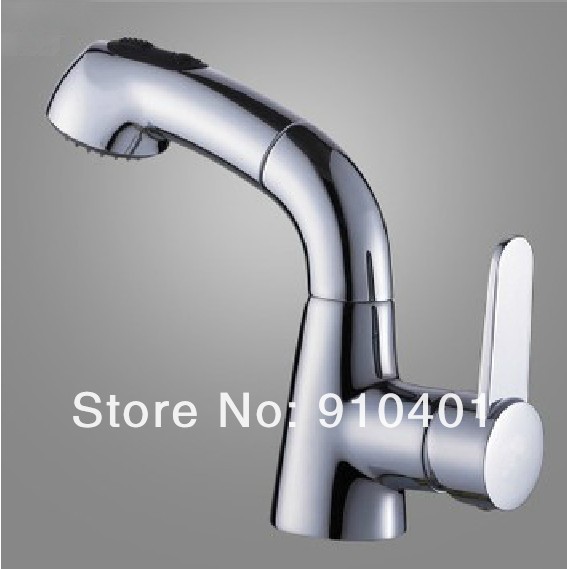 Wholesale And Retail Promotion NEW Chrome Brass Bathroom Basin Faucet Dual Sprayer Sink Mixer Tap Deck Mounted