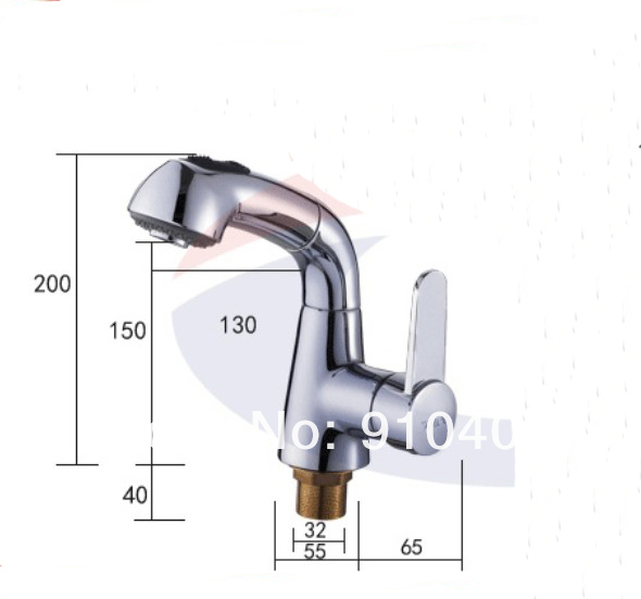 Wholesale And Retail Promotion NEW Chrome Brass Bathroom Basin Faucet Dual Sprayer Sink Mixer Tap Deck Mounted