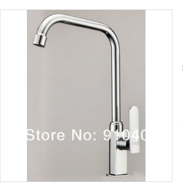 Wholesale And Retail Promotion NEW Chrome Brass Bathroom Basin Sink Faucet Vessel Cold WaterTap Swivel Spout