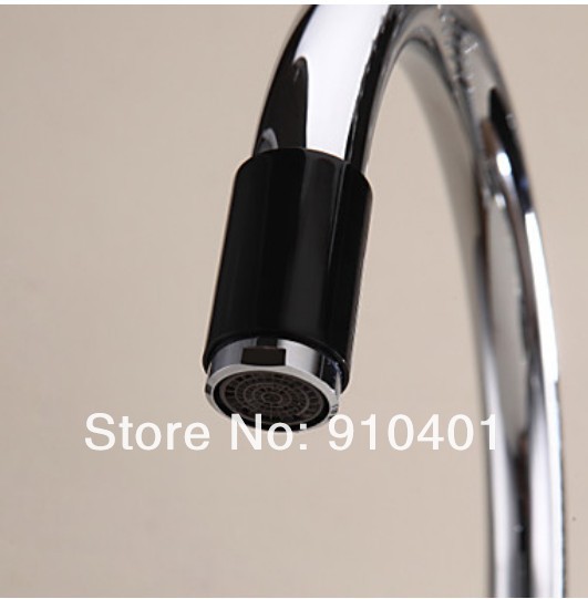 Wholesale And Retail Promotion NEW Chrome Brass Spring Kitchen Faucet Dual Spouts Single Handle Sink Mixer Tap