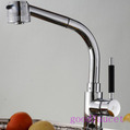 Wholesale And Retail Promotion NEW Chrome Pull Out Kitchen Faucet Vessel Sink Mixer Tap Dual-Spray Swivel Spout