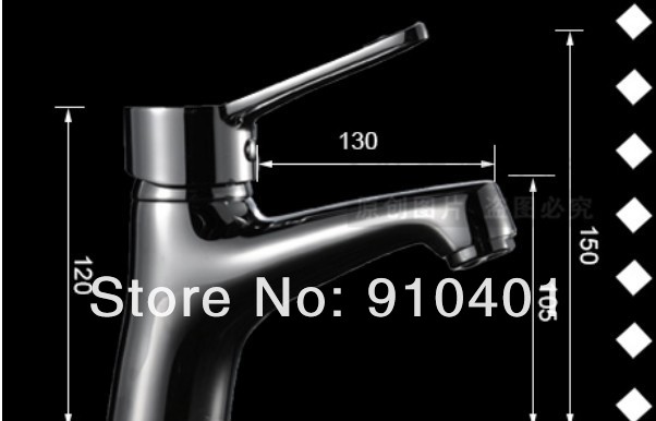 Wholesale And Retail Promotion NEW Chrome Solid Brass Deck Mounted Single Handle Bathroom Basin Sink Mixer Tap