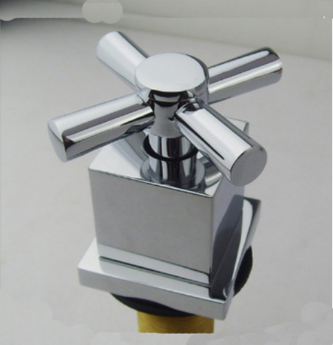 Wholesale And Retail Promotion NEW Deck Mounted Chrome Brass Goose Neck Bathroom Basin Faucet 3PCS Mixer Tap