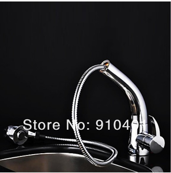 Wholesale And Retail Promotion NEW Deck Mounted Chrome Finish Deck Mounted Single Handle Kitchen Sink Mixer Tap