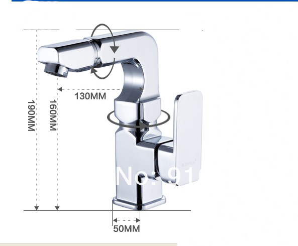 Wholesale And Retail Promotion NEW Deck Mounted Swivel Spout Bathroom Basin Faucet Single Handle Sink Mixer Tap