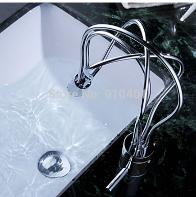 Wholesale And Retail Promotion NEW Design Bathroom Basin Faucet Vanity Sink Mixer Tap Single Handle Hole Chrome