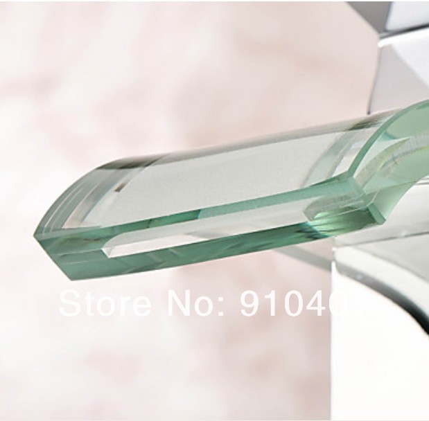 Wholesale And Retail Promotion NEW Design Waterfall Bathroom Faucet Single Lever Chrome Brass Basin Mixer Tap