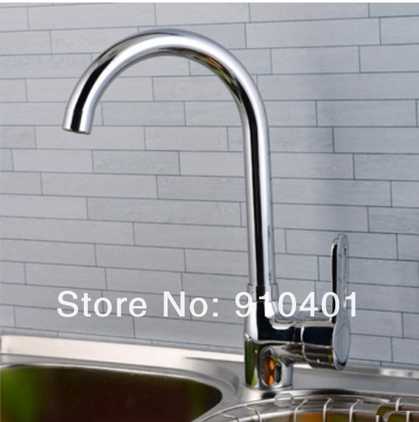 Wholesale And Retail Promotion NEW Goose Swivel Spout Kitchen Faucet Vessel Sink Mixer Tap Single Handle Chrome