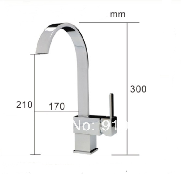 Wholesale And Retail Promotion NEW Luxury Chrome Brass Kitchen Faucet Single Handle Sink Mixer Tap Deck Mounted