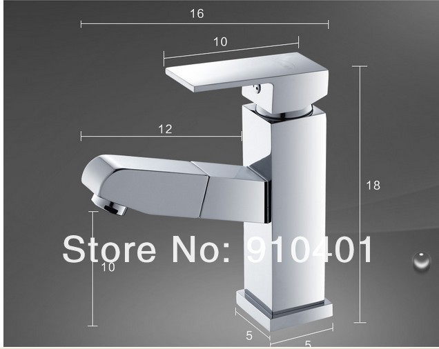 Wholesale And Retail Promotion  NEW Polished Chrome Brass Pull Out Bathroom Basin Faucet Vanity Hair Mixer Tap