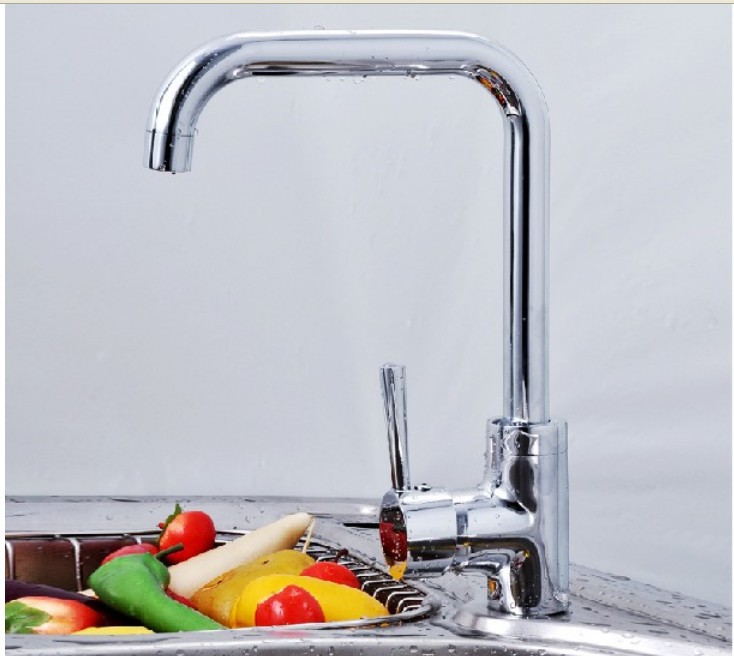 Wholesale And Retail Promotion NEW Single Handle Swivel Spout Kitchen Sink Bar Faucet Vessel Mixer Tap Chrome