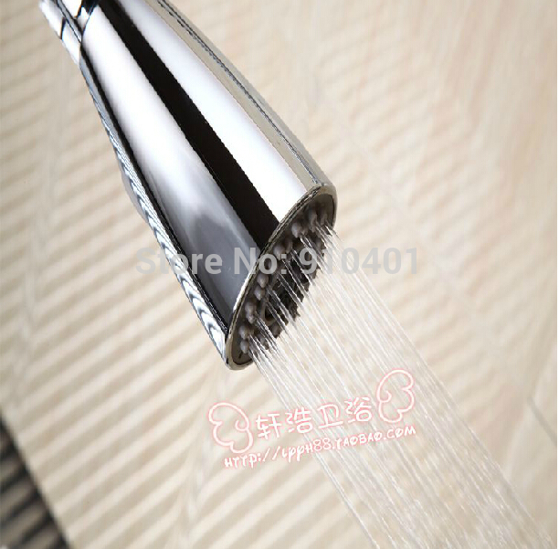Wholesale And Retail Promotion NEW Swivel Spout Kitchen Faucet Dual Sprayer Hand Shower Single Handle Mixer Tap