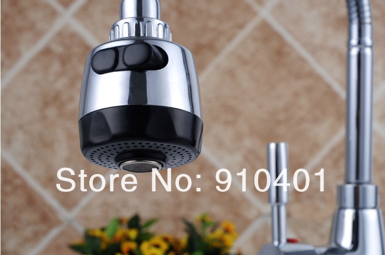 Wholesale And Retail Promotion NEW Swivel Spout Kitchen Faucet Single Handle Sink Mixer Tap Dual Sprayer Spout