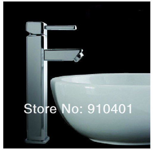 Wholesale And Retail Promotion  NEW Tall Style Bathroom Basin Faucet Single Handle Sink Mixer Tap Chrom Finish