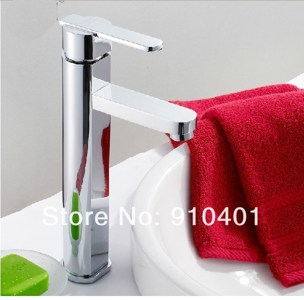Wholesale And Retail Promotion NEW Tall Style Bathroom Basin Faucet Single Handle Vanity Sink Mixer Tap Chrome