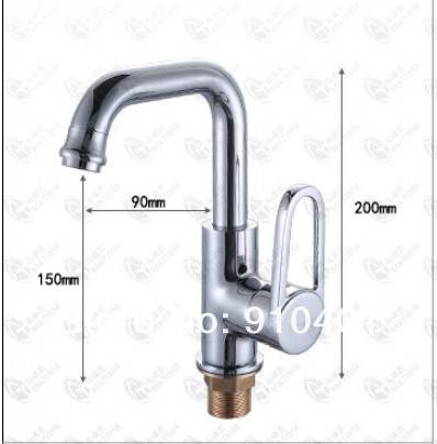 Wholesale And Retail Promotion Polish Chrome Brass Bathroom Basin Faucet Single Handle Sink Mixer Tap Swivel Spout