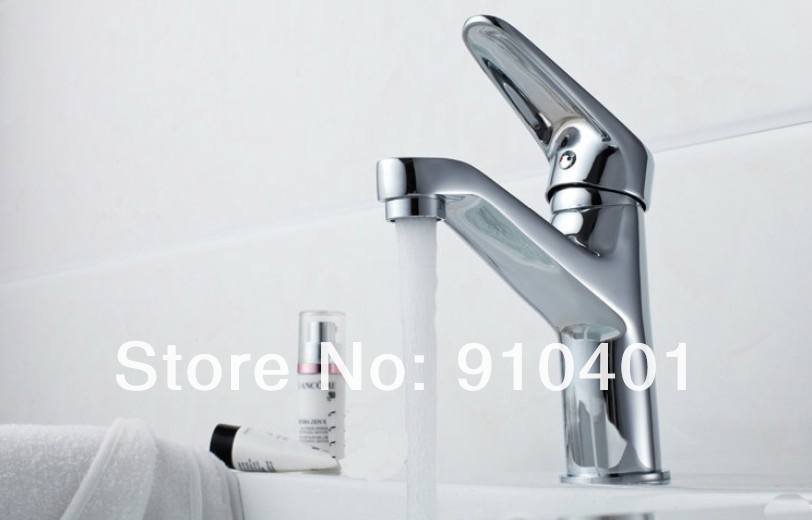 Wholesale And Retail Promotion Polished Chrome Brass Bathroom Basin Faucet Vanity Sink Mixer Tap Single Handle