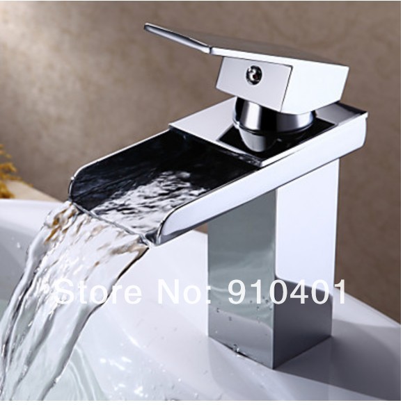 Wholesale And Retail Promotion Polished Chrome Brass Modern Faucet Bathroom Basin Sink Mixer Tap Deck Mounted