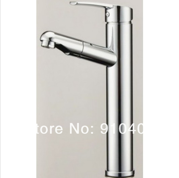 Wholesale And Retail Promotion Pull Out Tall Bathroom Basin Faucet Vessel Sink Mixer Tap Hair Style Sprayer