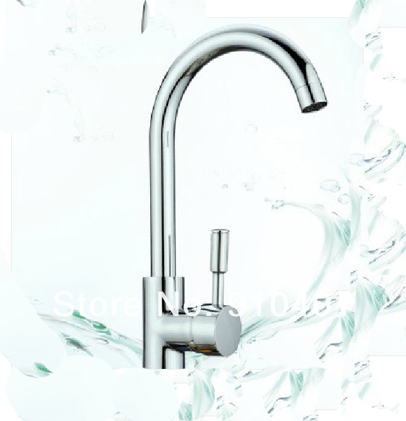 Wholesale And Retail Promotion Round Style Bathroom Basin Faucet Kitchen Sink Mixer Tap Swivel Spout 1 Handle