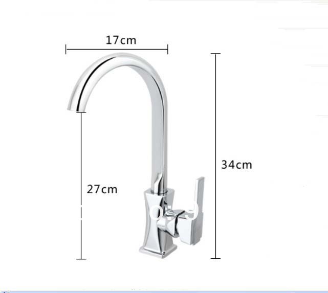 Wholesale And Retail Promotion Swivel Spout Deck Mounted Chrome Brass Kitchen Faucet Single Handle Mixer Tap