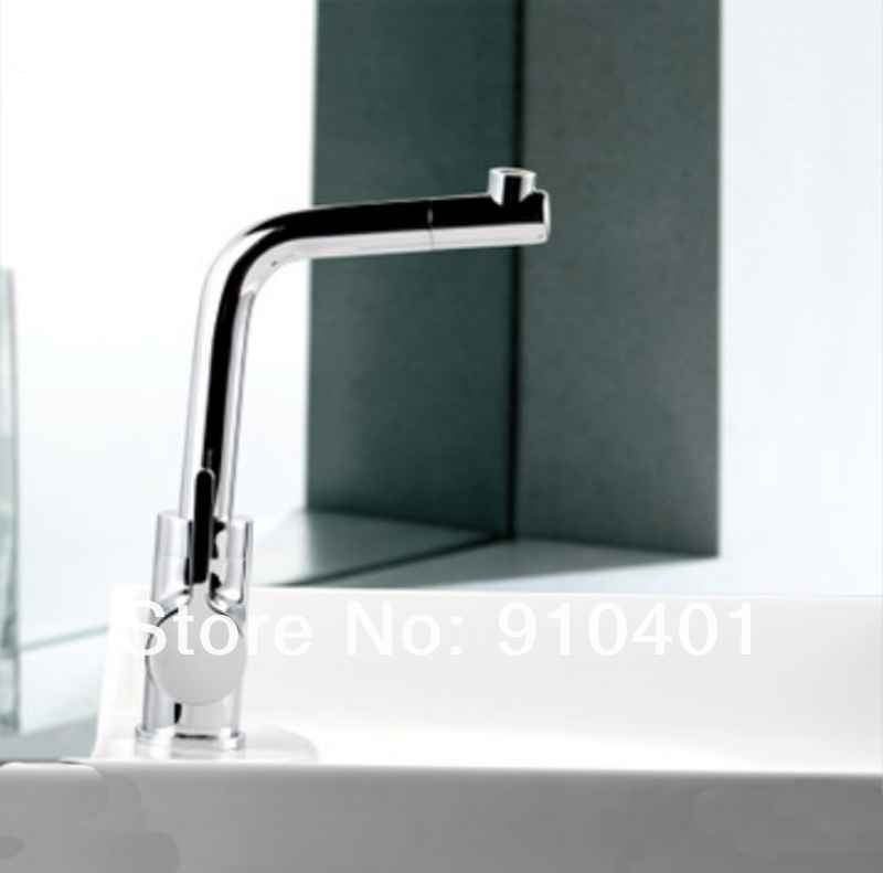 Wholesale And Retail Promotion Swivel Spout Single Handle Bathroom Basin Faucet Sink Mixer Tap Chrome Finish