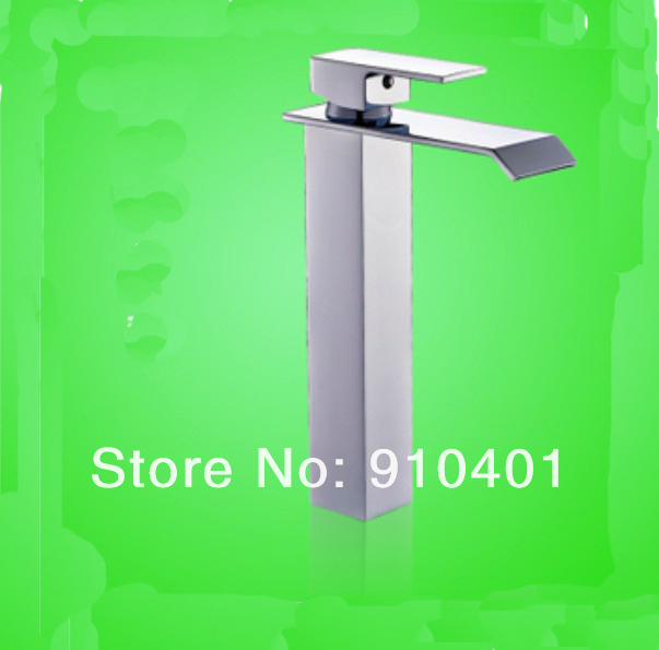 Wholesale And Retail Promotion Tall Style Waterfall Bathroom Basin Faucet Single Lever Vanity Sink Mixer Tap